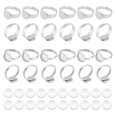Blank Dome Ring Making Kit DIY-UN0004-03-1