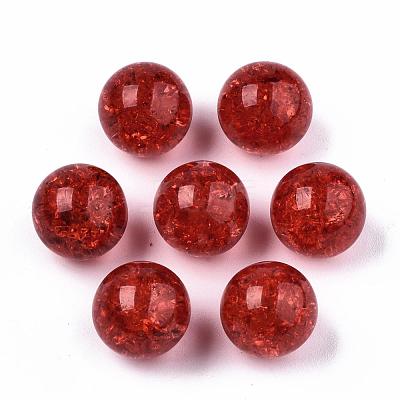Transparent Crackle Acrylic Round Beads Strands CCG-R002-12mm-02-1