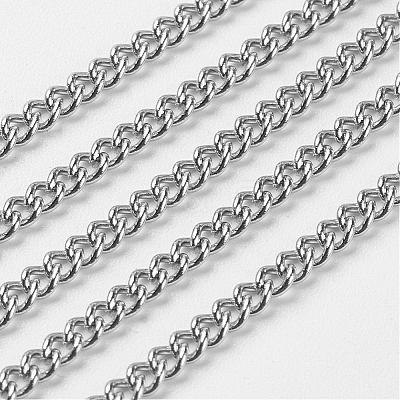 Tarnish Resistant 304 Stainless Steel Twist Chains CHS-R004-0.6mm-1