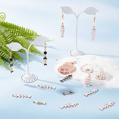 48Pcs 6 Style Alloy Pendants ENAM-SC0003-29-1