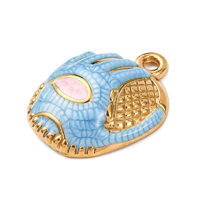 304 Stainless Steel Enamel Pendants LS-STAS-B112-01G-07-1