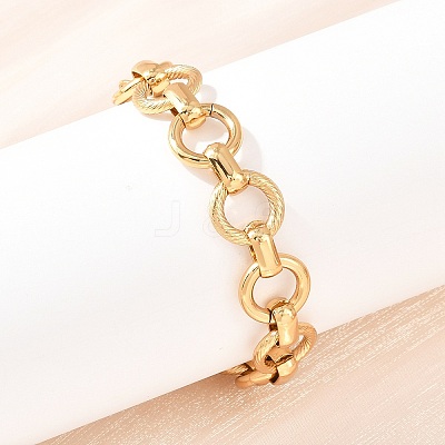 304 Stainless Steel Link Chain Bracelets for Women BJEW-Z154-01G-1
