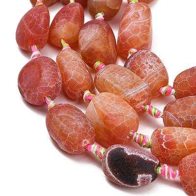 Natural Weathered Agate Beads Strands G-A321-P02-01-1