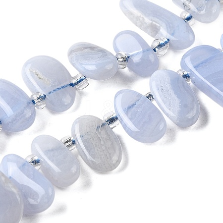 Natural Blue Lace Agate Beads Strands G-J403-03-1