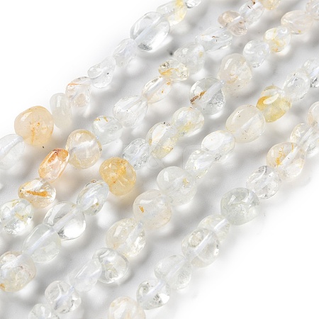 Natural Topaz Crystal Beads Strands G-P497-01C-66-1