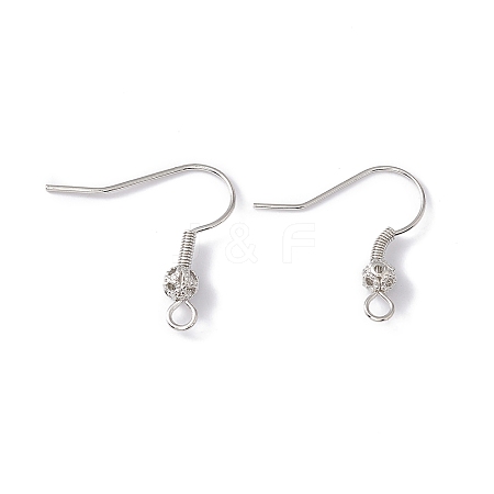 Brass Round Beaded Earring Hooks LS-KK-G438-01P-1