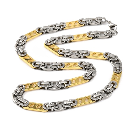 201 Stainless Steel Links Chain Necklace NJEW-F22-39K-GP-1