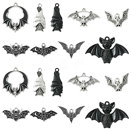 36Pcs 9 Styles Alloy Pendants FIND-YW0006-92-1