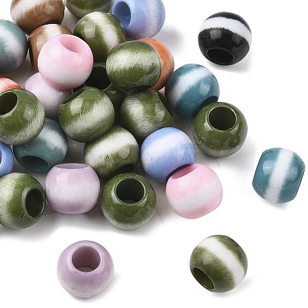 Opaque Acrylic European Beads OACR-Z036-05A-01-1