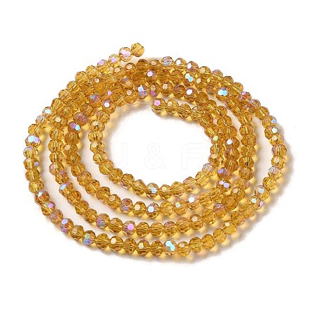 Electroplate Transparent Glass Beads Strands EGLA-A035-T3mm-L04-1