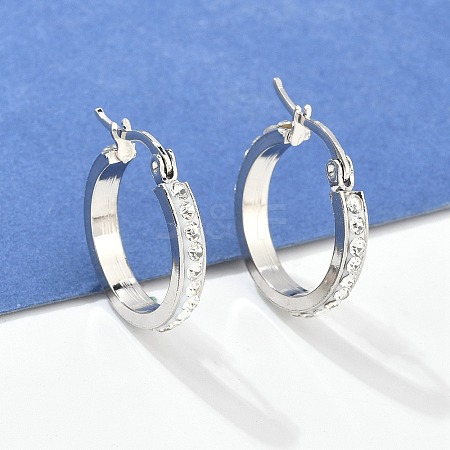 304 Stainless Steel Hoop Earrings EJEW-N0031-11P-1