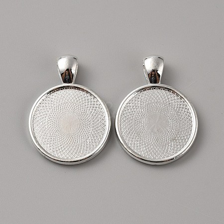 Zinc Alloy Pendant Cabochon Settings FIND-WH0422-15-1