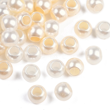 Acrylic Imitation Pearl European Beads OACR-XCP0001-11-1