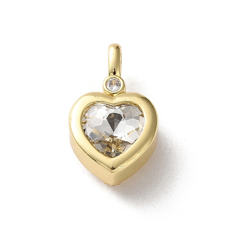 Brass Rhinestone Pendants KK-P320-05G-04-1