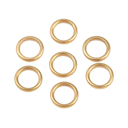 Ion Plating(IP) 304 Stainless Steel Closed Jump Rings STAS-G393-06G-08-1