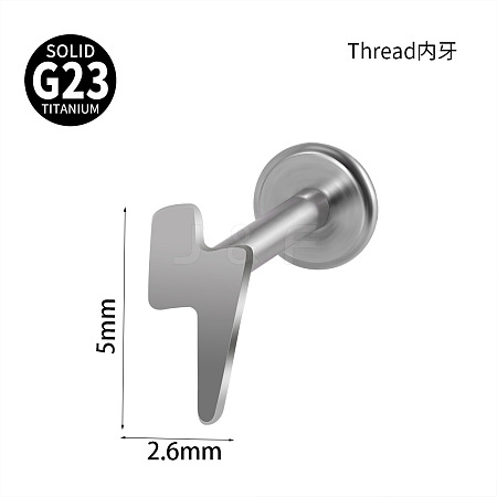 G23 Titanium 17 Gauge Threadless Labrets WGEEA58-32-1