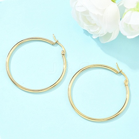 Ion Plating(IP) 304 Stainless Steel Hoop Earrings EJEW-N0016-11G-F-1