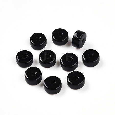 Opaque Solid Color Glass Beads GLAA-N007-6x3mm-A01-1