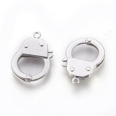 304 Stainless Steel Handcuffs Clasps STAS-F175-18P-1