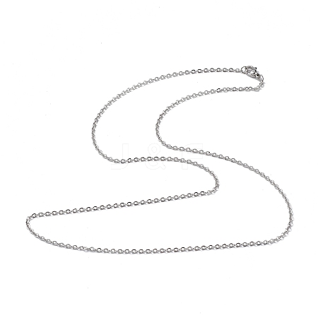 304 Stainless Steel Cable Chain Necklace for Men Women NJEW-K245-024D-1