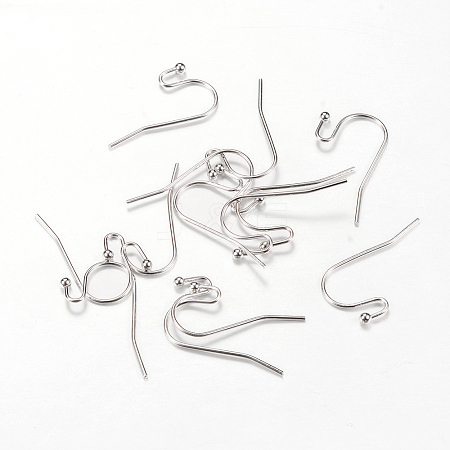 Brass Earring Hooks X-KK-R037-13P-1