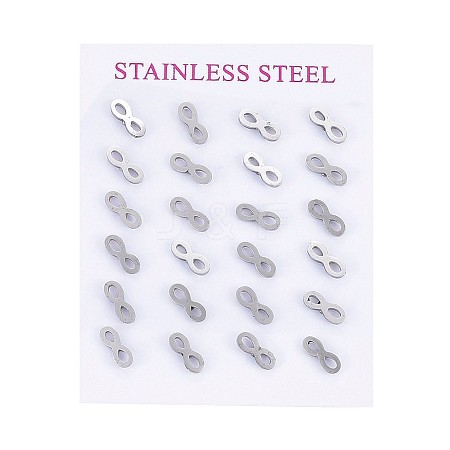 Tarnish Resistant 304 Stainless Steel Stud Earrings EJEW-F163-02P-1