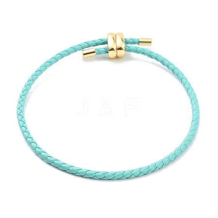 Braided Round Imitation Leather Bracelets Making BJEW-H610-03G-04-1