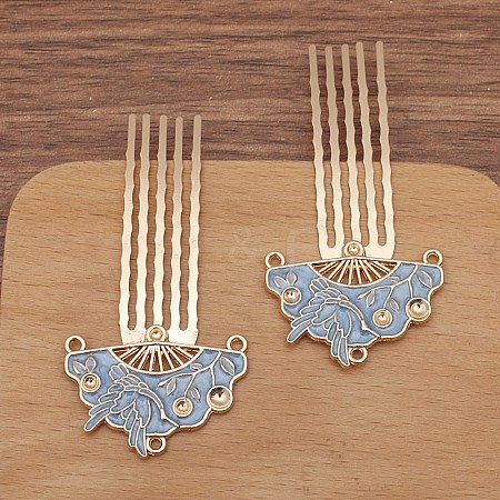 Alloy Hair Comb Findings PW-WG7CF42-06-1