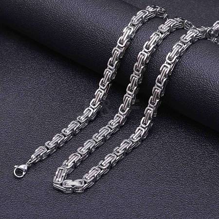 Titanium Steel Byzantine Chain Necklaces FS-WG56795-72-1