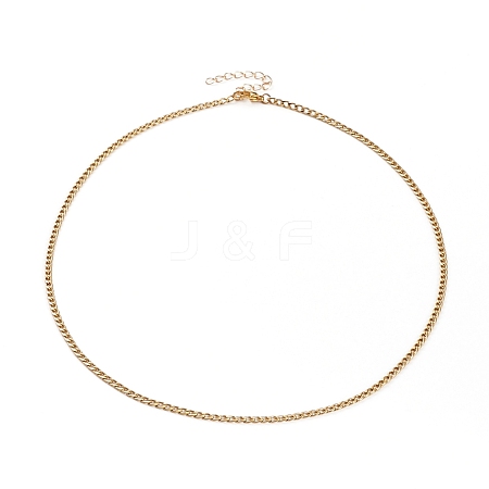 304 Stainless Steel Curb Chains Necklaces NJEW-JN03280-01-1