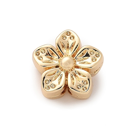 Brass Flower Beads KK-A244-08G-1