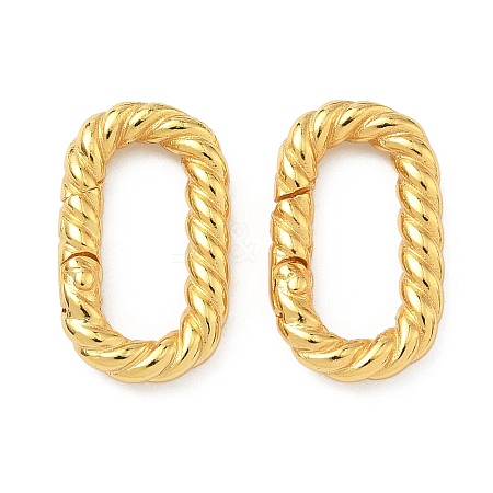 Brass Spring Gate Rings KK-H532-04G-1