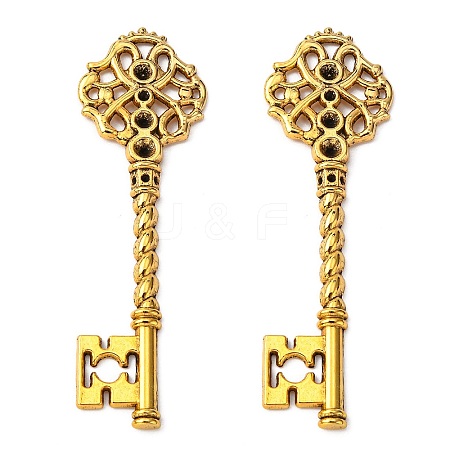 Key Tibetan Style Pendant Rhinestone Settings LS-TIBEB-A101291-AG-FF-1