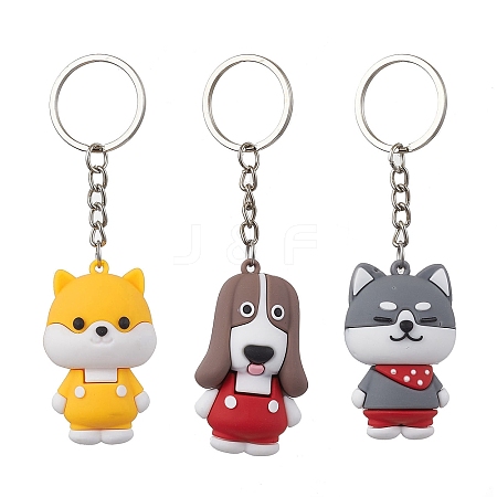 Cartoon Dog PVC Plastic Keychain KEYC-JKC00678-1