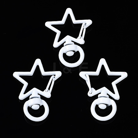 Spray Painted Eco-Friendly Alloy Swivel Snap Hooks Clasps PALLOY-T080-14M-NR-1