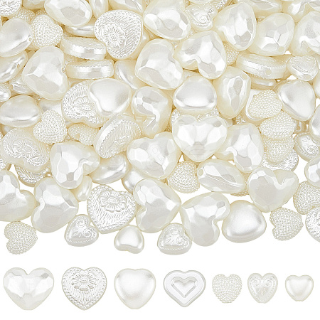 210Pcs 7 Styles ABS Imitation Pearl Beads OACR-PA0001-56-1