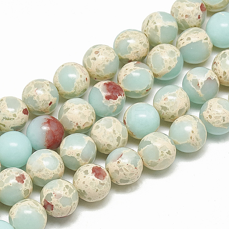 Synthetic Imperial Jasper Beads Strands X-G-S300-41A-8mm-1