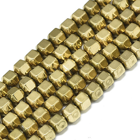 Electroplate Non-magnetic Synthetic Hematite Beads Strands G-S352-68A-01-1