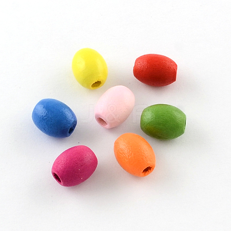 Dyed Natural Wood Beads X-WOOD-R249-032-1