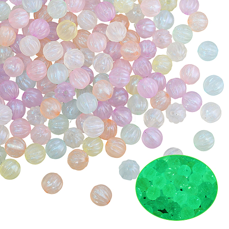 200Pcs Luminous Acrylic Beads OACR-PA0001-16-1