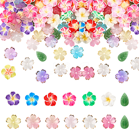 64Pcs Acrylic Bead Caps OACR-ME0001-41-1