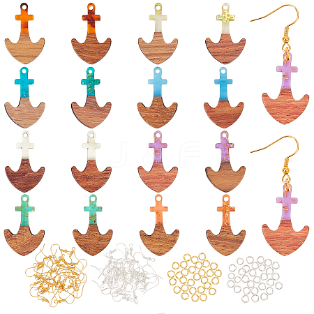 DIY Wooden Dangle Earring Making Kits DIY-OC0006-43-1