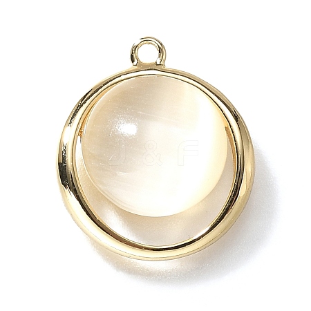 Brass Pendants KK-Q035-03G-1