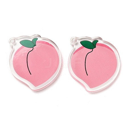 Opaque Printed Acrylic Pendants OACR-I020-06A-1