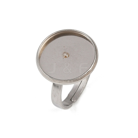 304 Stainless Steel Cuff Ring Components STAS-D372-05P-02A-1