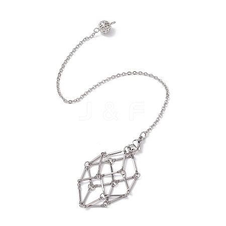 Tarnish Resistant 201 Stainless Steel Pouch Dowsing Pendulums PALLOY-JF02505-03-1