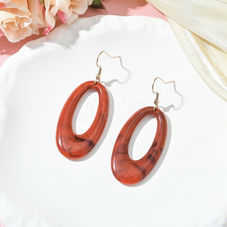 Acrylic Dangle Earrings EJEW-JE06295-1