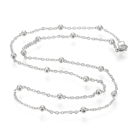 304 Stainless Steel Cable Chain Necklaces NJEW-M183-05P-1