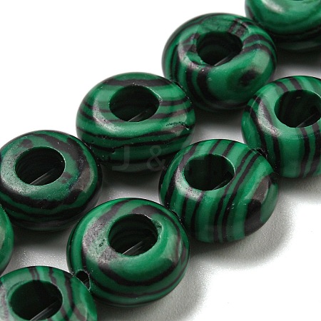 Synthetic Malachite Beads Strands G-P536-A19-01-1