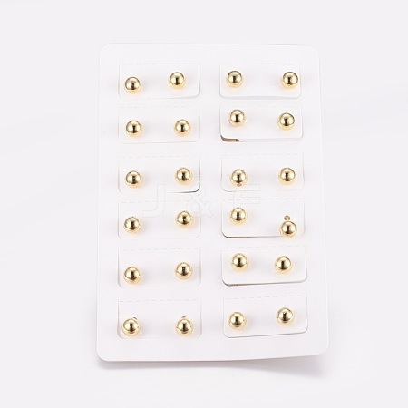 Brass Ear Studs EJEW-E213-D-11G-1